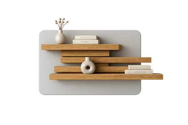 Living Oak Living Oak Wandregal Eiche No.08, Lichtgrau, – Produktbild 3 von 4