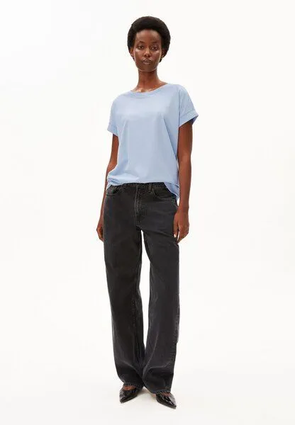 ARMEDANGELS ARMEDANGELS IDAARA Damen T-Shirt aus Bio-Baumwolle, Soft blue, – Produktbild 4 von 4