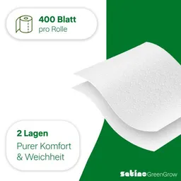 Satino by WEPA Satino by WEPA GreenGrow Toilettenpapier Kleinrollen 40x400 – Produktbild 1 von 1