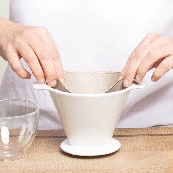 nahtur-design nahtur-design Mehrweg Kaffeefilter 100% naturbelassenes Bioleinen, Natur, – Produktbild 4 von 4