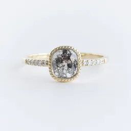 Eppi Eppi Ring mit Emerald Salt and Pepper Diamanten und Diamanten Adaline – Produktbild 1 von 1