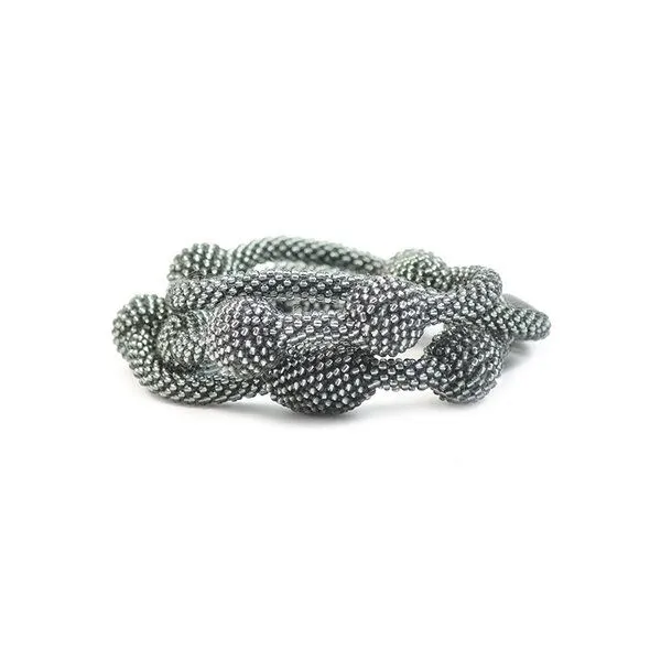 Sakiba Sakiba Kette lang/Dreifacharmband Morse ”Liebe”, Silbergrau, – Produktbild 3 von 4