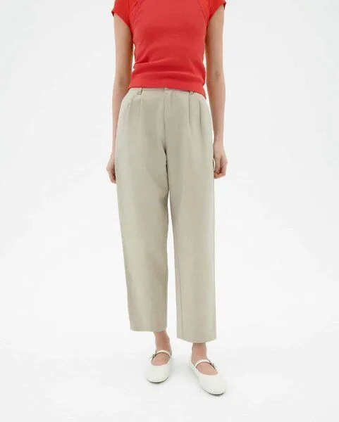thinking mu thinking mu Bundfaltenhose - Hemp Rina - aus Bio-Baumwolle, Oatmeal (natur), – Produktbild 1 von 3