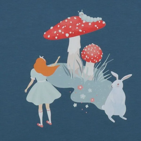 Walkiddy Walkiddy T-Shirt Blau Wunderland-Frontprint Bio-Baumwolle GOTS – Produktbild 2 von 3