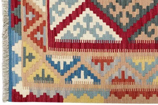 Rugtales Kelim Gashgai „Rugtales“ aus Schurwolle, Rot, – Produktbild 4 von 4