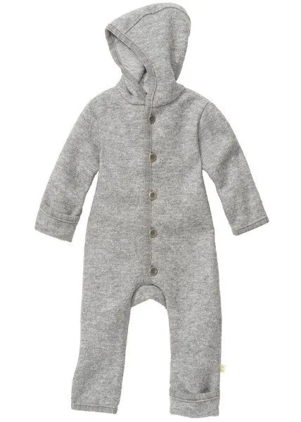 Disana Disana Baby Walk Overall Schurwolle kbT-Merinowolle, Grau, – Produktbild 1 von 3