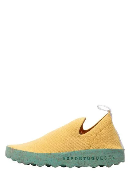 ASPORTUGUESAS ASPORTUGUESAS Elastischer Slip-On Damen Sneaker Care, Royal yellow, – Produktbild 2 von 4