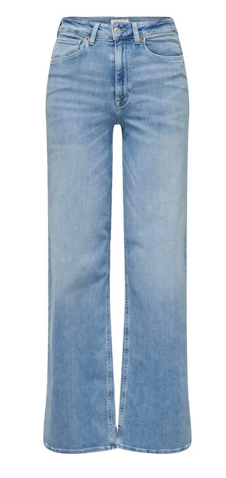 Only Only Bootcut-Jeans ONLMADISON Damen Jeans Wide Leg High Waist Hellblau Denim 15282975 verleiht jedem Outfit eine zeitgemäße, modische Note., Blau, – Produktbild 3 von 5