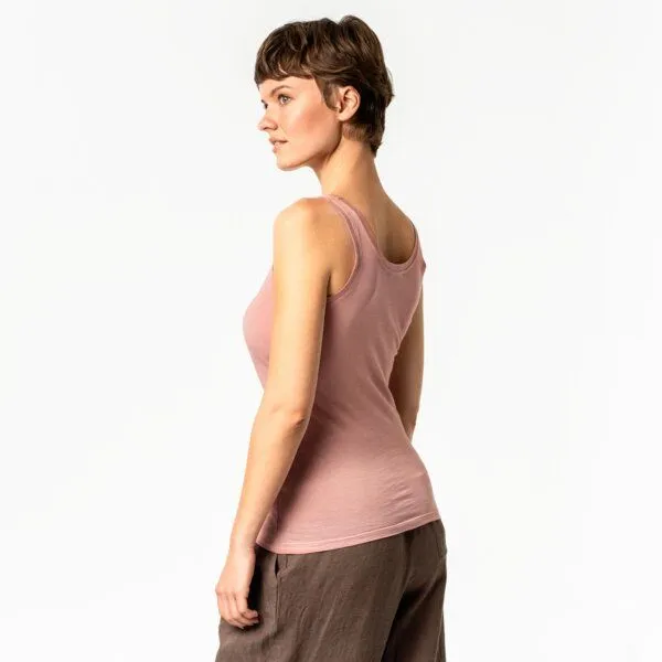 Living Crafts Living Crafts Bio-Damen-Tanktop "APINI" mit Rundhalsausschnitt, dried rose – Produktbild 4 von 5
