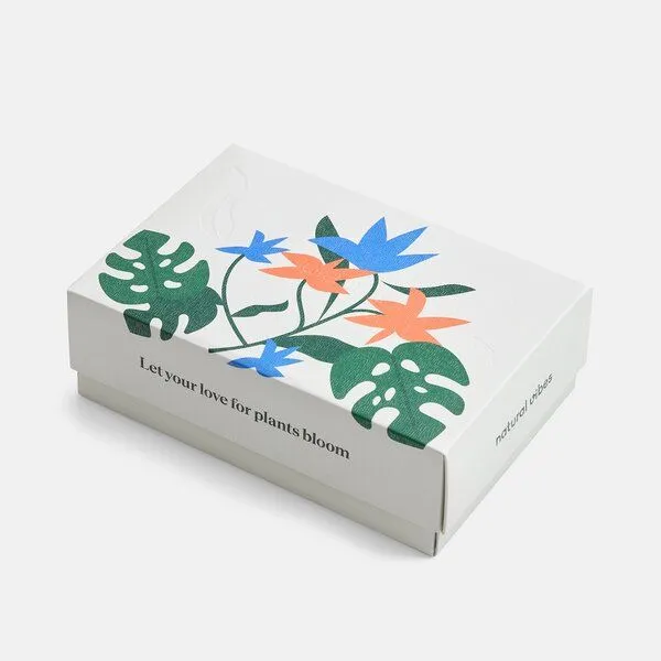 Natural Vibes Natural Vibes 2-Pack Plant Lovers | Bio GOTS | Geschenkset | Naturweiße Tennissocken | Pflanzen | Herren Damen Socken – Produktbild 2 von 4