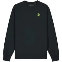 LIGARTI Bestickter Pullover – Nils der Frosch – LIGARTI Tiermanufaktur, Schwarz, – Produktbild 1 von 1