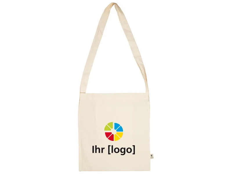 Memo memo Bio-Baumwoll-Tragetasche 'Bike Bag' 38 x 42 cm, natur, langer Henkel – Produktbild 1 von 2