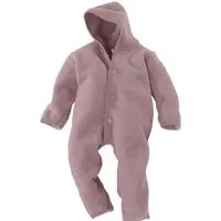 Engel natur Engel Natur Baby Kapuzenoverall Bio-Merinowolle Fleece melange-rosenholz Gr. 62/68, Rosa, – Produktbild 1 von 1