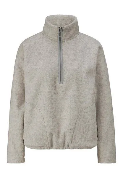 hessnatur hessnatur Wollfleece Troyer Relaxed aus reiner Bio-Merinowolle, Hellgrau, – Produktbild 3 von 4