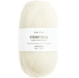 Wolle Rödel Wolle Rödel Strumpfwolle Classic 4fädig Weiß – Produktbild 1 von 1