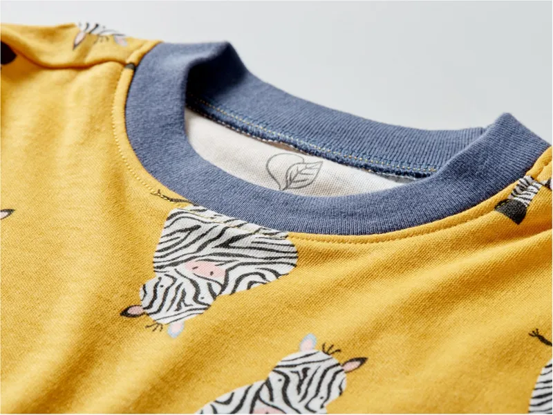 HANS NATUR Kinder T-Shirt Bio-Baumwolle Zebrafreunde curry Gr.86/92, Gelb, – Produktbild 2 von 2