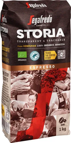 Segafredo Segafredo Zanetti Storia Bio Espresso, Ganze Bohne, 1kg – Produktbild 1 von 1