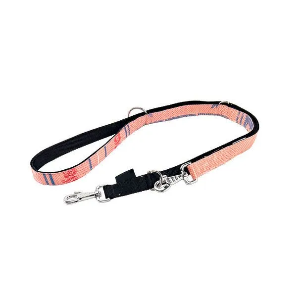 GOOPSI GOOPSI Hundeleine 2m, Multifunktionsleine, 3-fach verstellbar, upcycling - Fairtrade, Lachs, – Produktbild 1 von 4