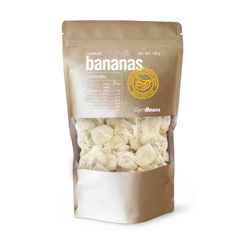 GymBeam Food GymBeam Gefriergetrocknete Bananen 100 g – Produktbild 1 von 1