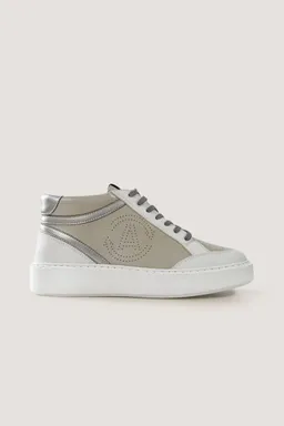 AGAZI AGAZI Damen vegan Sneaker Blanka Grau & Weiß – Produktbild 1 von 1