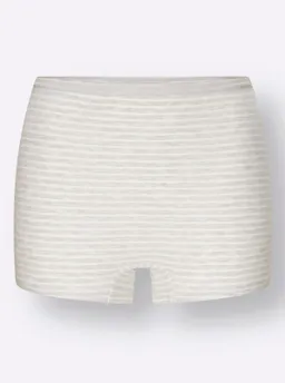 wäschepur Panty 2x hellgrau-geringelt + 2x weiß – Produktbild 1 von 1