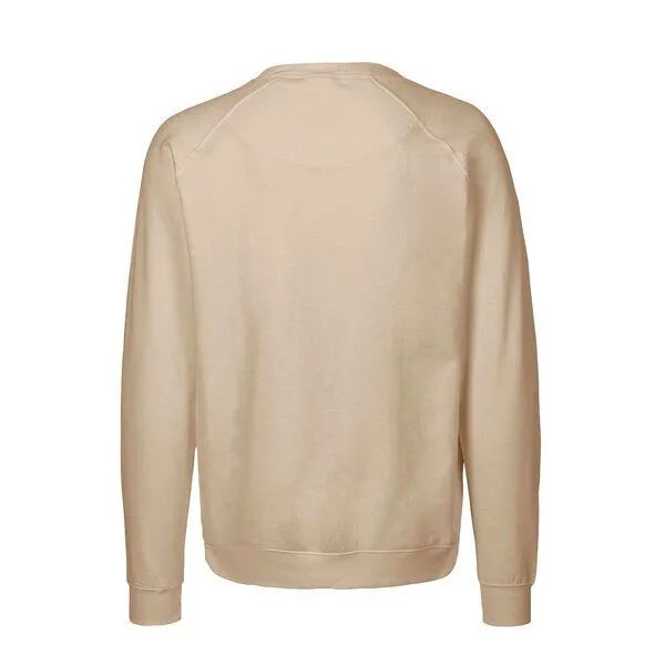 HANDGEDRUCKT HANDGEDRUCKT "Gravity" Unisex Sweatshirt aus reiner Biobaumwolle (kbA), Sand, – Produktbild 2 von 3