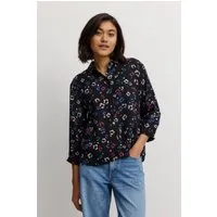 recolution Recolution Damen vegan Bluse Cypress Blossom Schwarz – Produktbild 1 von 1