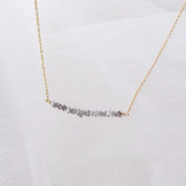 Eppi Eppi Goldener Choker mit rosa ungeschliffenen Diamanten Wandalee, Rose, – Produktbild 3 von 3