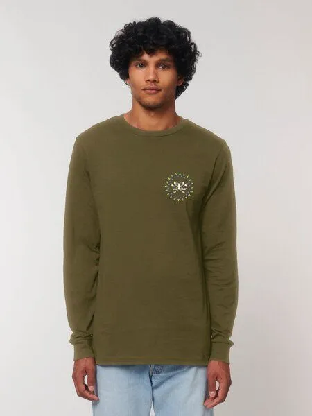 Zeachild Zeachild Tribal Longsleeve Unisex Biobaumwolle, Olive, – Produktbild 3 von 4