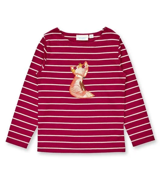 Sense Organics & friends in cooperation with GARY MASH Sense Organics & friends in cooperation with GARY MASH Kinder Langarmshirt Ringel aus Biobaumwolle, Fuchs (rot), – Produktbild 1 von 1