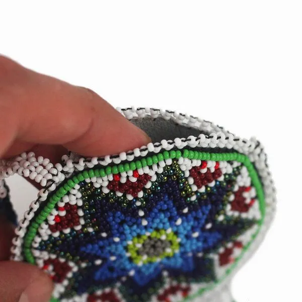 Mitienda Shop Mitienda Shop Huichol Halskette Damen | Retro-Schmuck, Weiß, – Produktbild 3 von 4
