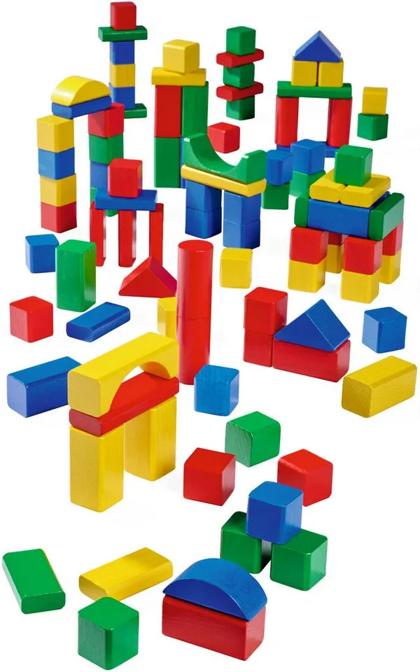 eichhorn eichhorn 100 Bunte Holzbausteine Spielbausteine, Bunt, – Produktbild 2 von 5