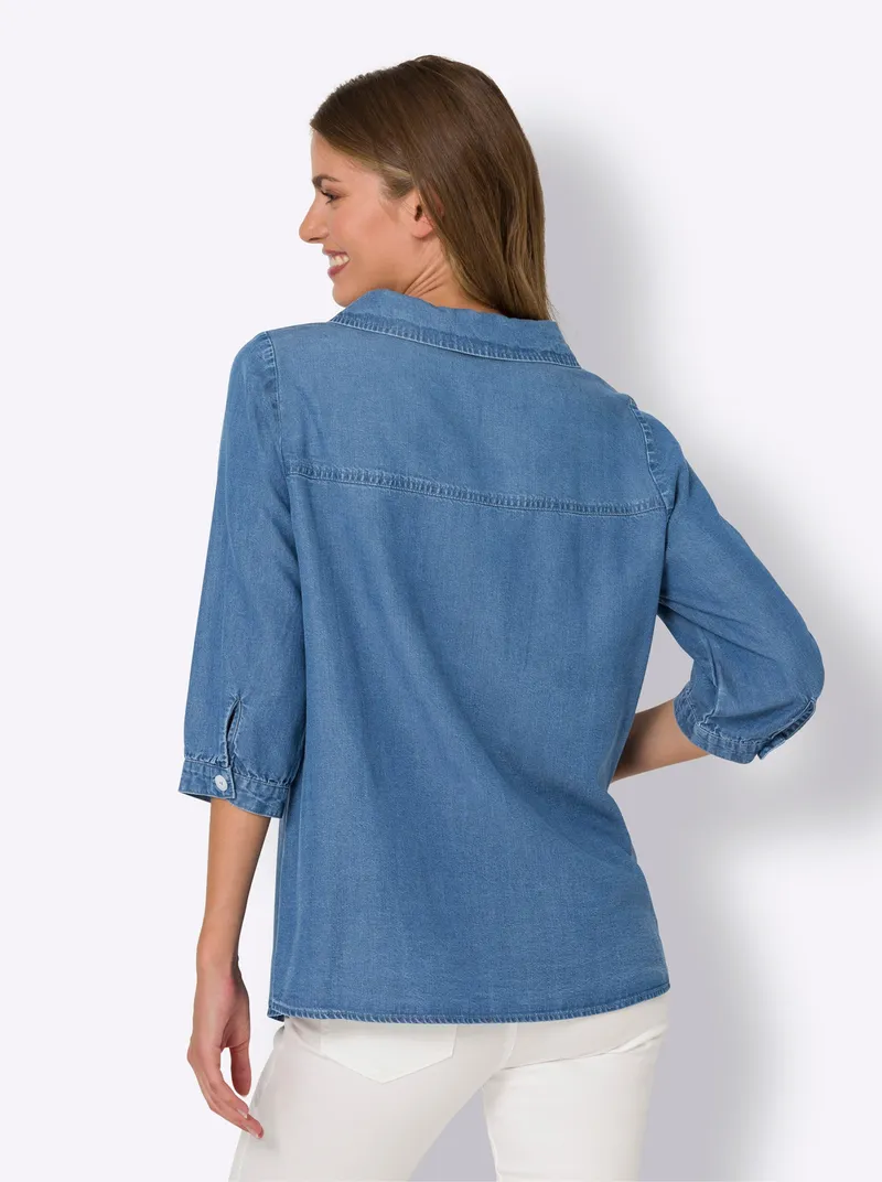 heine Jeansbluse blue-bleached, Blue-bleached, – Produktbild 2 von 2