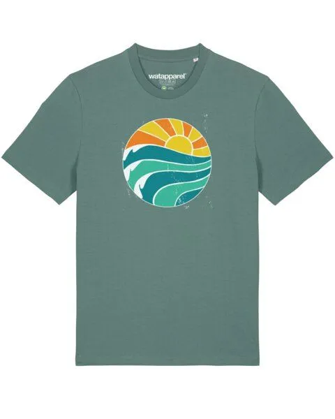 watapparel watapparel T-Shirt Unisex Summer Sun, Green bay, – Produktbild 1 von 3