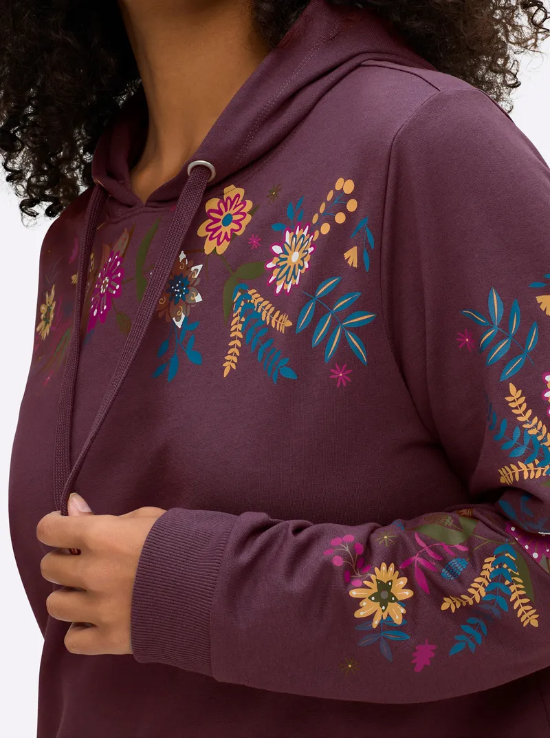 sheego Sweatshirt burgund, Burgund, – Produktbild 2 von 2