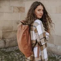 BOWLEANIES TASCHEN BOWLEANIES TASCHEN Rucksack aus Lederfaserstoff, Braun, – Produktbild 1 von 1