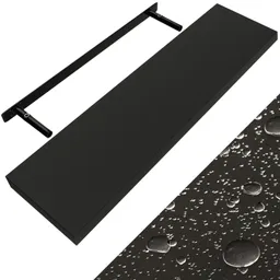 Casaria® Wandregal Schweberegal 90cm Schwarz + Halterung – Produktbild 1 von 1