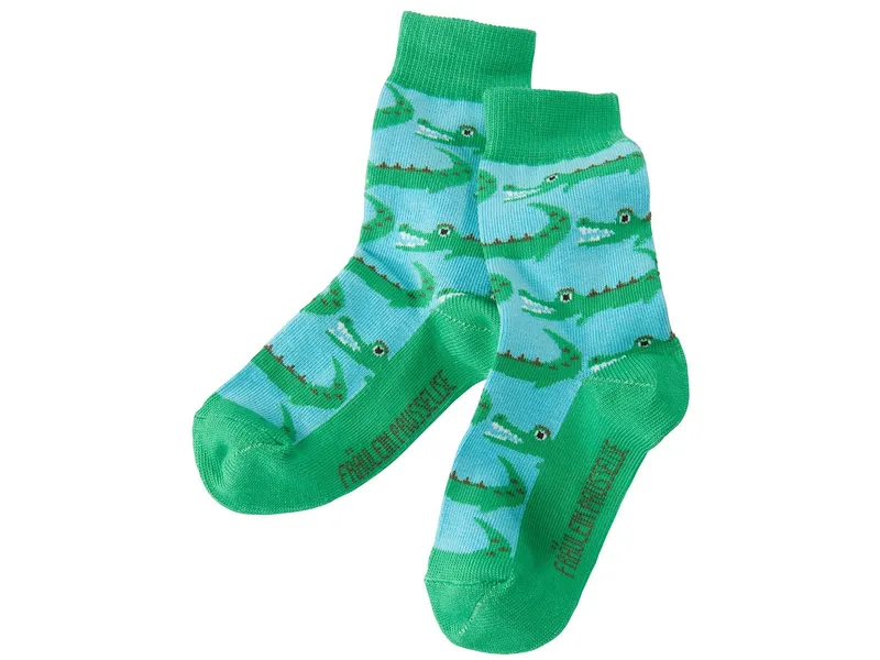 Fräulein Prusselise Kinder Socken Krokodil petrol Gr.31/34, Mehrfarbig, – Produktbild 1 von 1