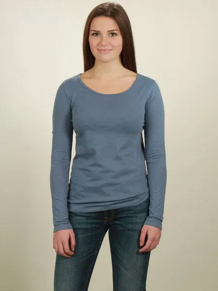 NATIVE SOULS NATIVE SOULS Longsleeve Basic Damen, Smoke blue, – Produktbild 1 von 1