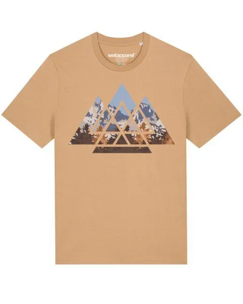 watapparel watapparel T-Shirt Unisex Geometric Landscape, Latte, – Produktbild 1 von 3