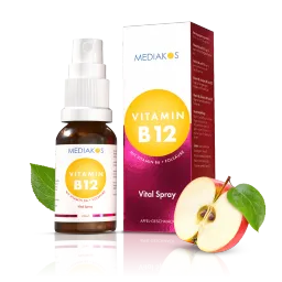 Mediakos Mediakos Vitamin B12 + B6 + 600µg Folsäure Vital Spray, für Energie, Nerven & Psyche – auch bei Kinderwunsch und Schwangerschaft – Vegan à 20 ml – Produktbild 1 von 1