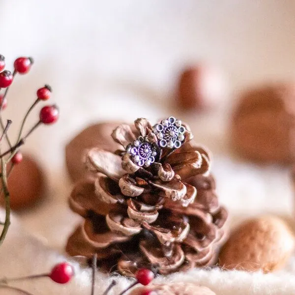 pakilia pakilia Silber Ohrstecker Kugel Kordel Fair-Trade und handmade – Produktbild 4 von 4
