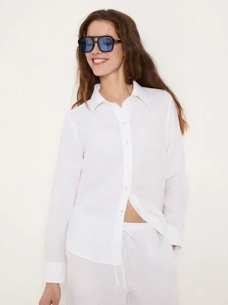 LANIUS LANIUS Hemdbluse, Bright white, – Produktbild 4 von 4