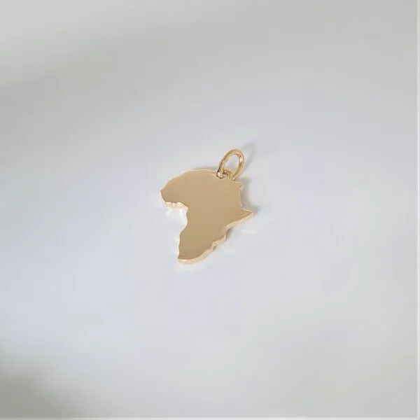 MOANINA MOANINA Anhänger Afrika Kontinent 14k Echtgold, Gold, – Produktbild 2 von 4