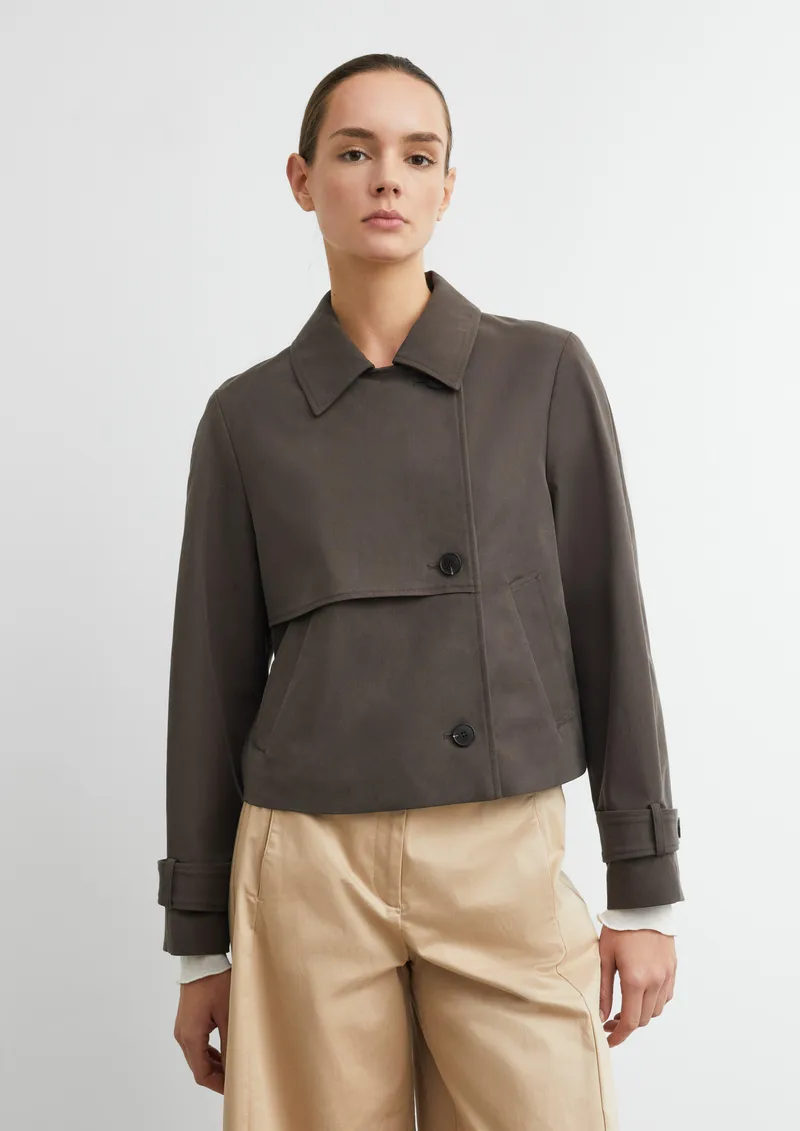 comma comma Trench-Jacke aus Lyocellmix, Braun, – Produktbild 2 von 3