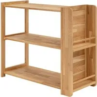 Infantil Kinderregal 'Montessori' B90xT38xH75cm, Bücherregal seitlich, Wildeiche geölt – Produktbild 1 von 1