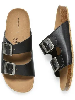 Will's Vegan Shop Will's Vegan Shop Zwei Riemen Sandalen mit Fußbett Damen – Produktbild 1 von 1