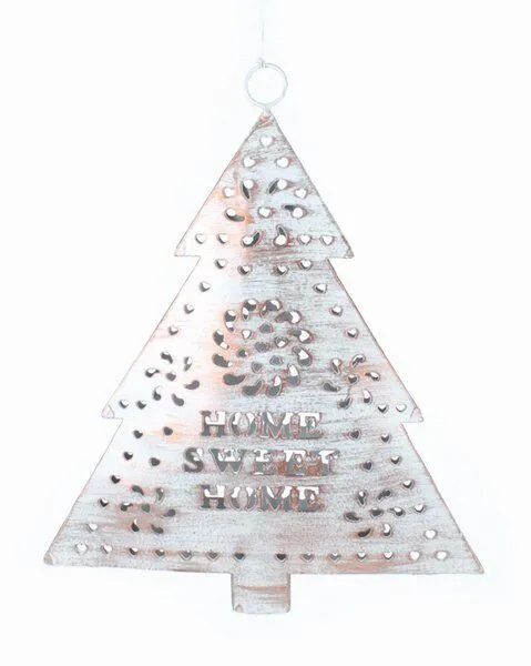 El Puente El Puente Weihnachtsdeko "Home Sweet Home" | Fair Trade & Handmade aus Indien, Orange, – Produktbild 1 von 1