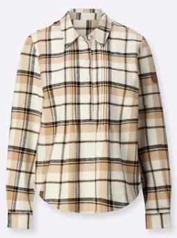 Witt Flanellbluse camel-champagner-kariert – Produktbild 1 von 1