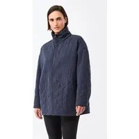 LangerChen LangerChen Damen vegan Steppjacke Mit Stehkragen Marineblau – Produktbild 1 von 1